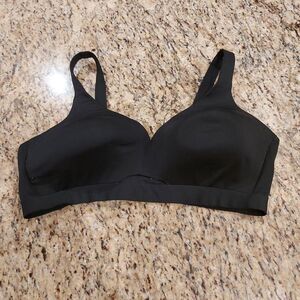 CACIQUE Lightly Lined No-Wire T-Shirt Bra Size 44D Black Wide Straps